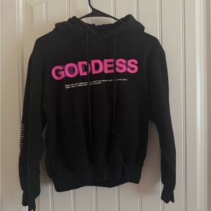 Goddess Black and Pink Women's Hoodie